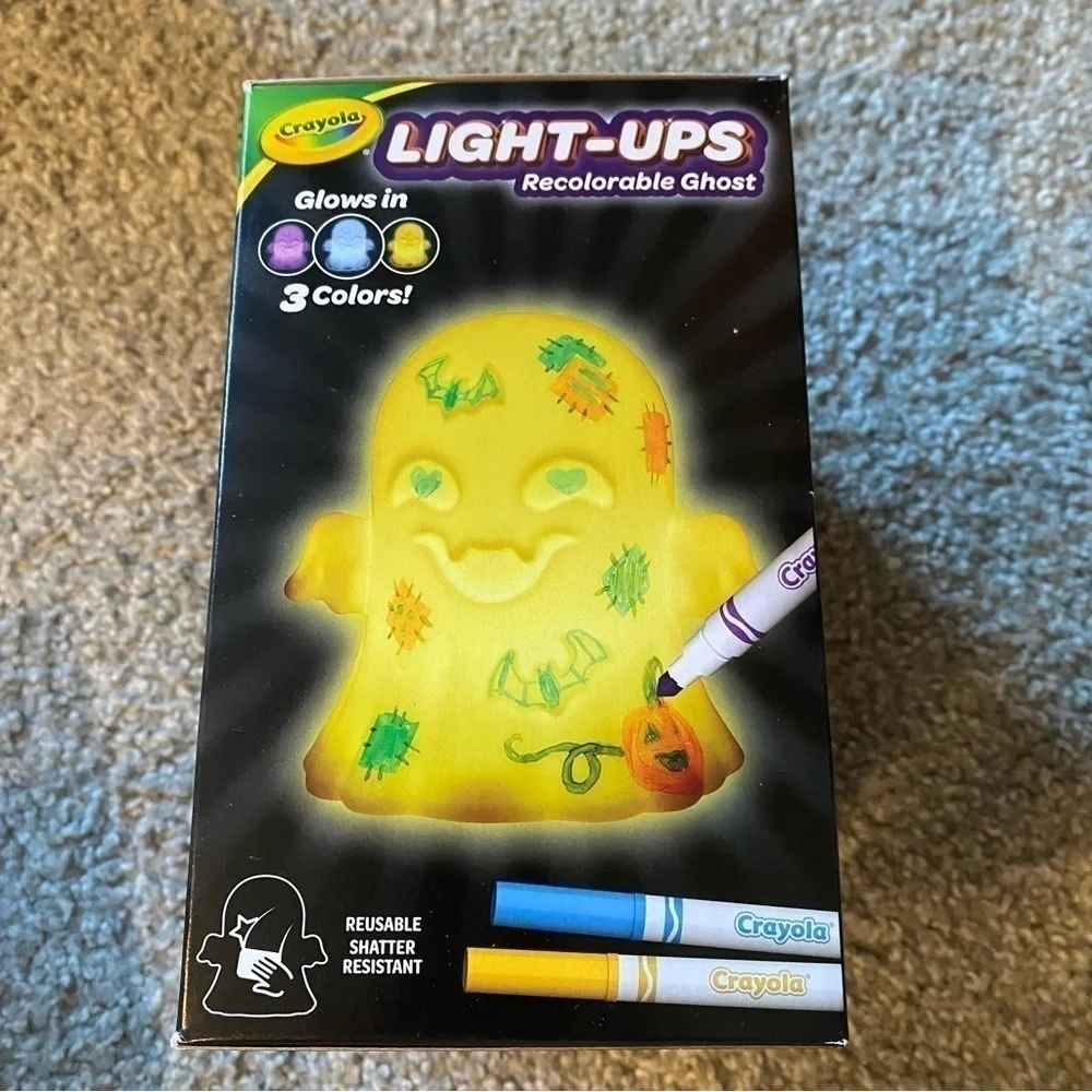 Crayola Light Ups Recolorable Ghost Halloween Decoration NEW Coloring